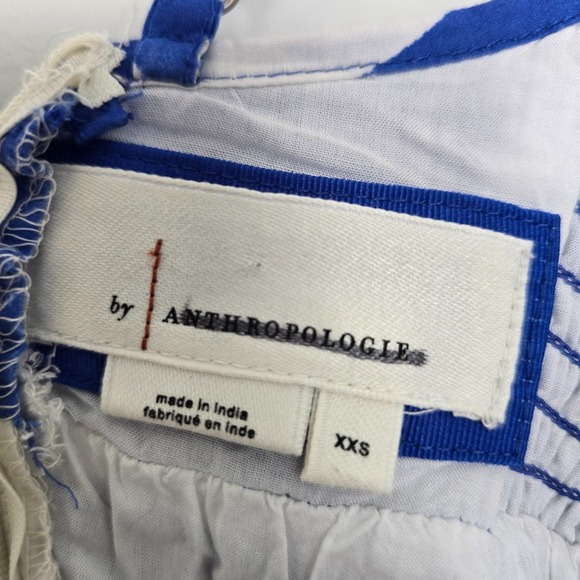 Anthropologie Womens Artsy Printed Babydoll Smock Maxi Dress XXS Vacation Resort - Picture 13 of 16